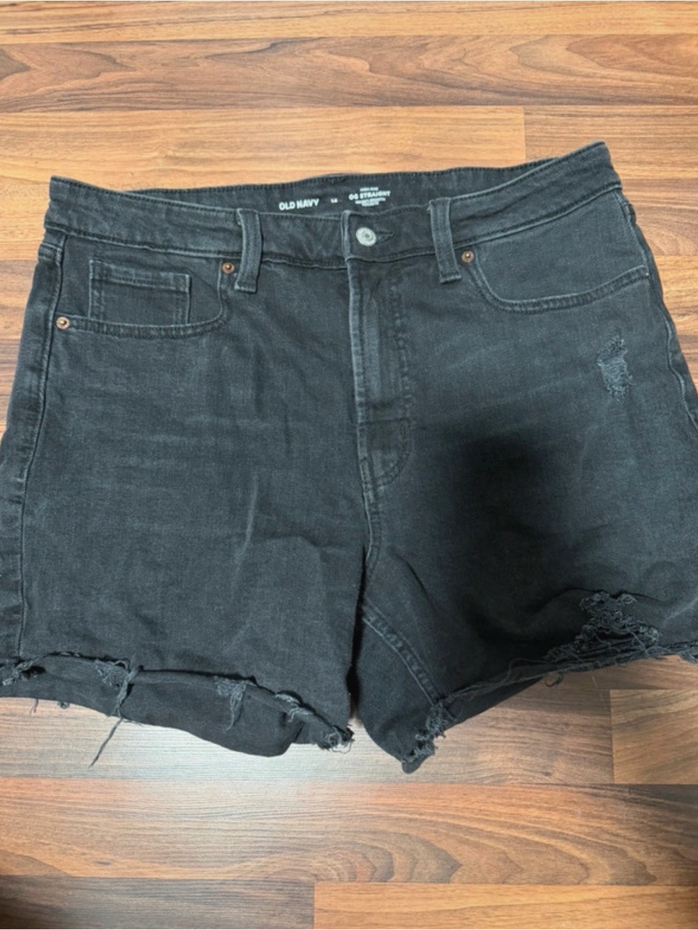 Old Navy Black Distressed Jean Shorts